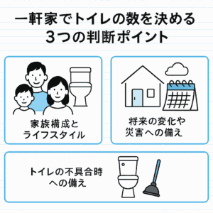 一軒家でトイレの数を決める3つの判断ポイント 