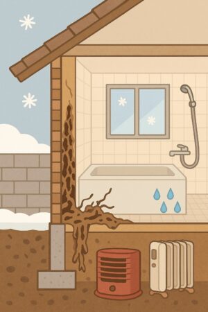 築30年前後の住宅で、浴室が在来工法（ユニットバスでない） 
