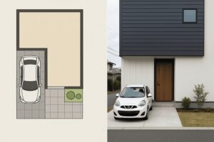 敷地12坪の駐車場イメージ