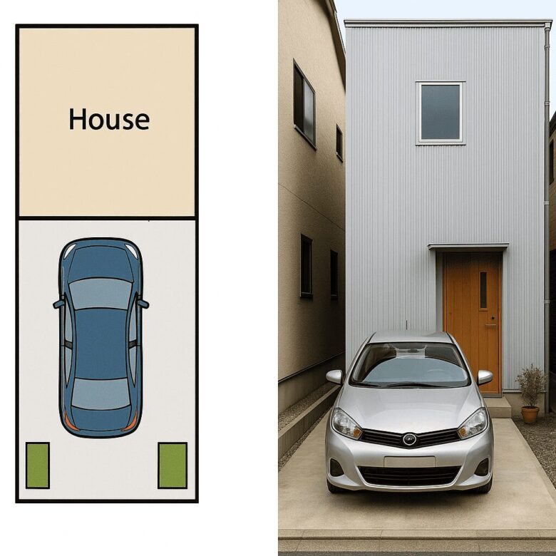 敷地10坪の駐車場イメージ (1)