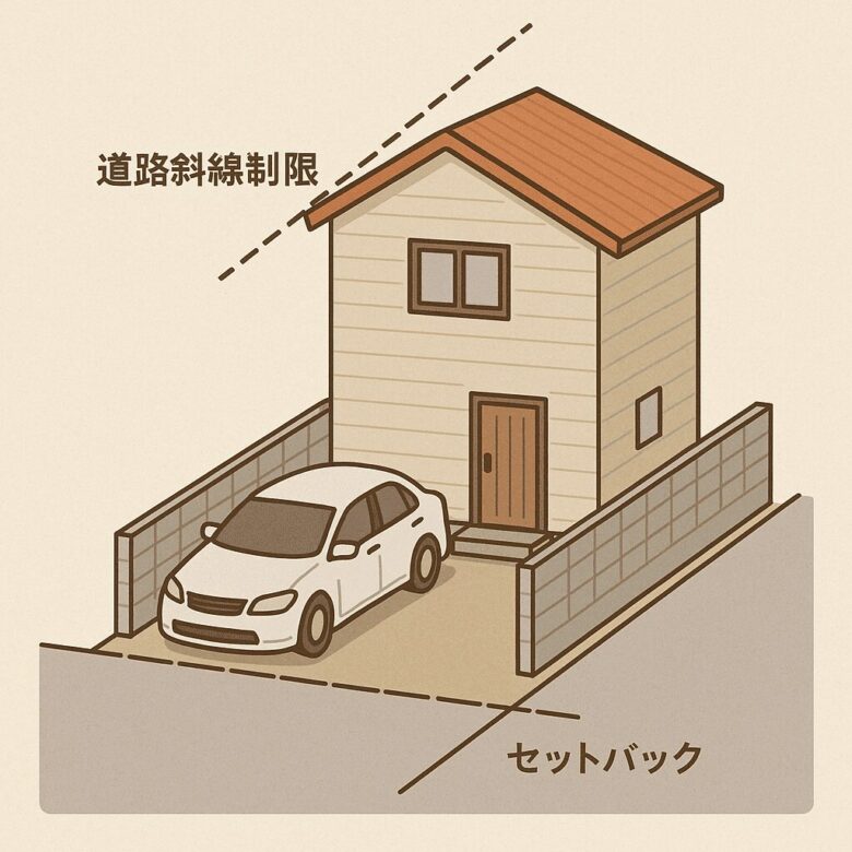 道路斜線制限・セットバックなどの法規制も要注意
