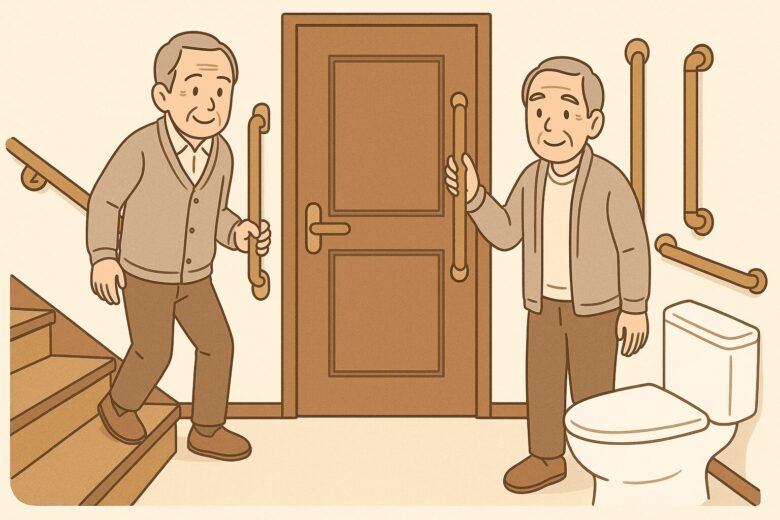手すりをつけて、つかまる安心を 